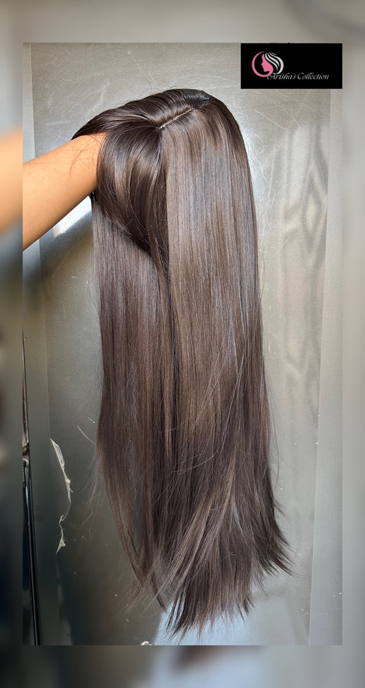 Full head Straight Wig With Bangs (Natural Color)