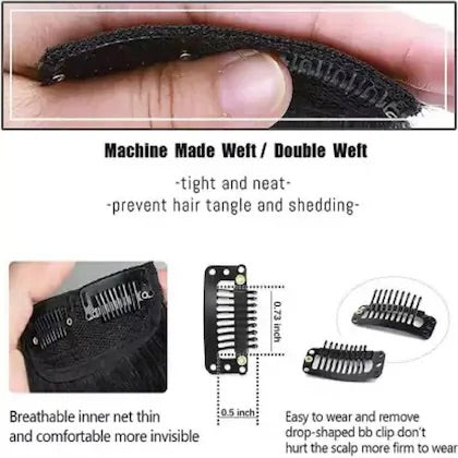 Clip On Extensions Human Hairs (16 Inches)single piece