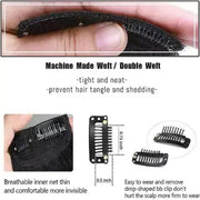 Clip On Extensions Human Hairs (16 Inches)single piece