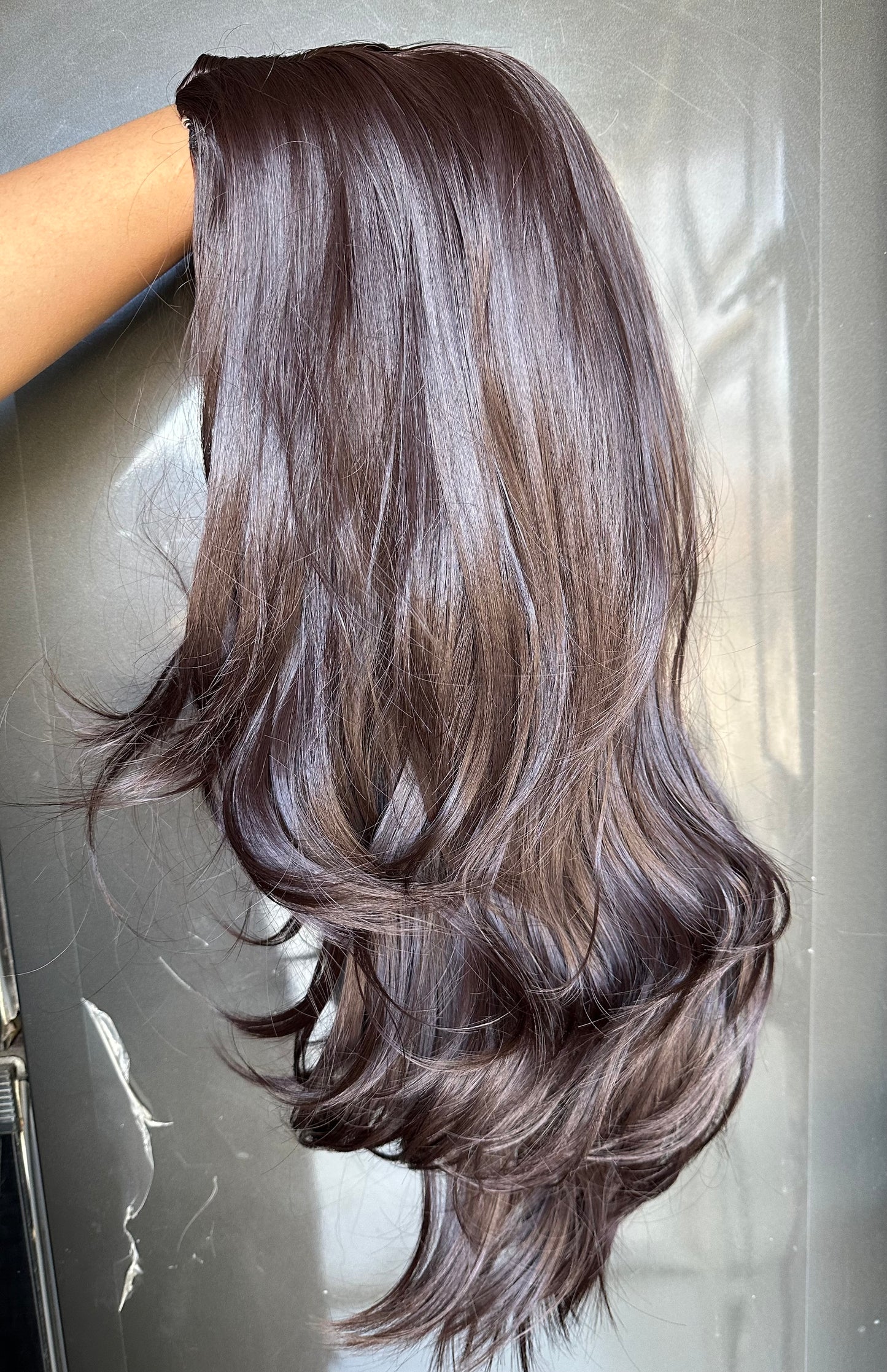 Full head layers cutting wig
