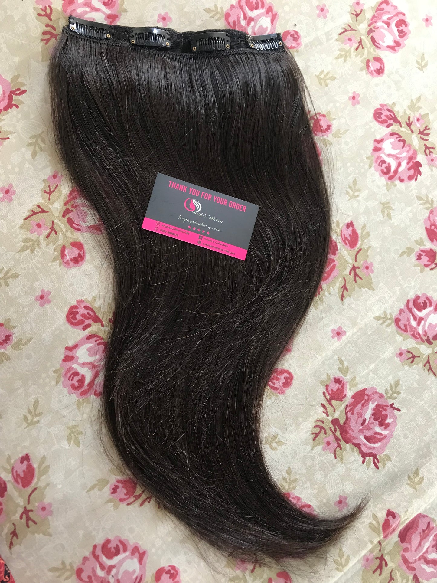 Clip On Extensions Human Hairs (16 Inches)single piece