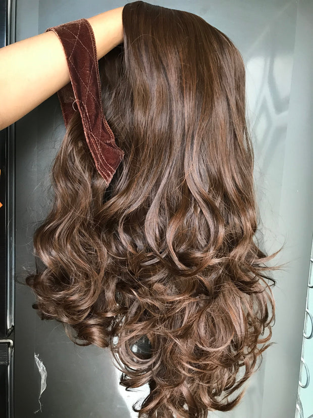 2 Piece Wig (Front Velvet Band + Full Head Cap Wig )