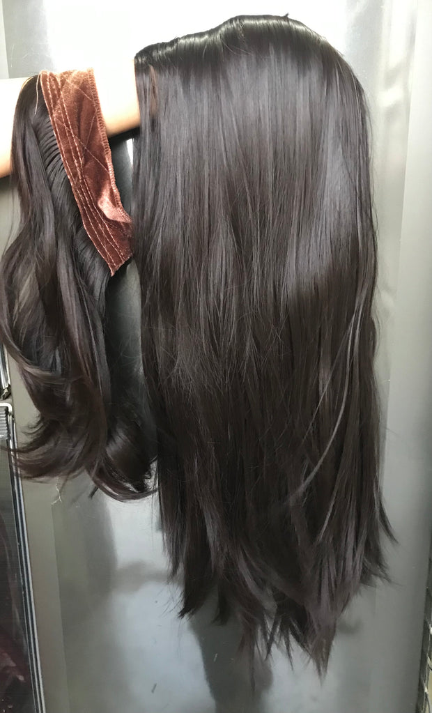 2 Piece Wig (Front Velvet Band + Full Head Cap Wig )