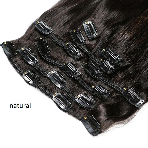 Clip On Set Human Hairs (16 Inches)